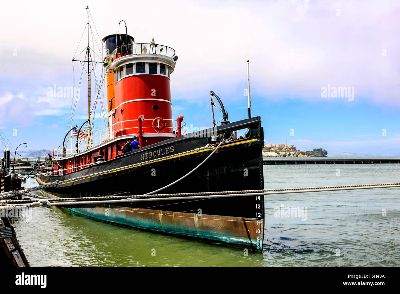 The 1907 Hercules tugboat preserved at the San Francisco Maritime