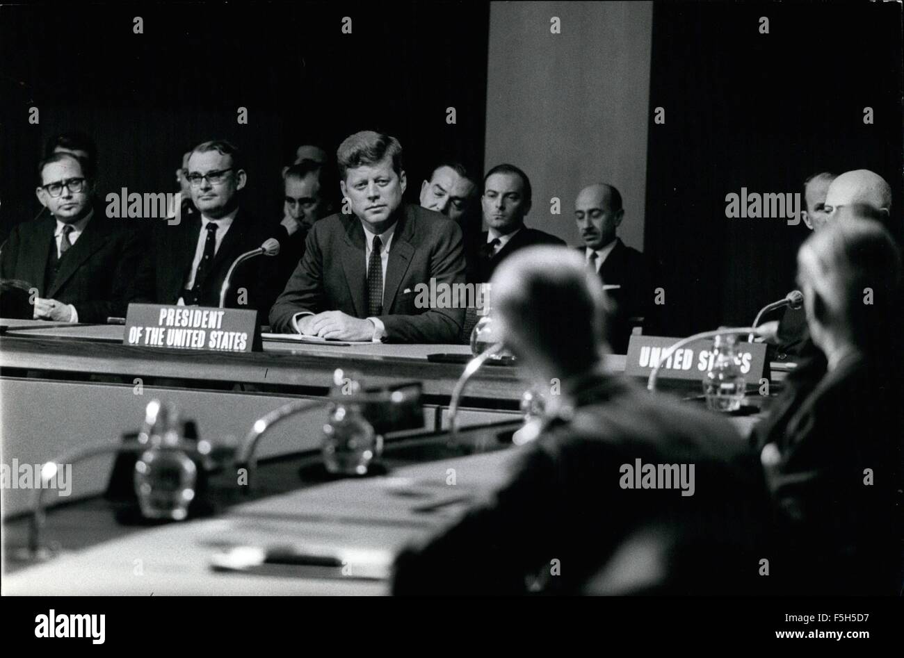 1962 - President Kennedy at a meeting of the North Atlantic Council during his visit to NATO headquarters. © Keystone Pictures USA/ZUMAPRESS.com/Alamy Live News Stock Photo