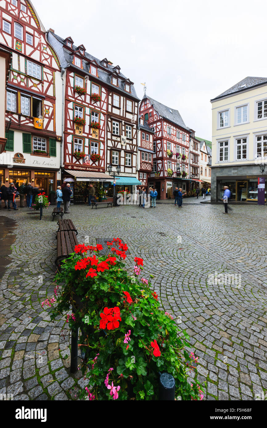 Bernkastel-Kues is a well-known winegrowing centre on the Middle Moselle in the Bernkastel-Wittlich district in Germany Stock Photo