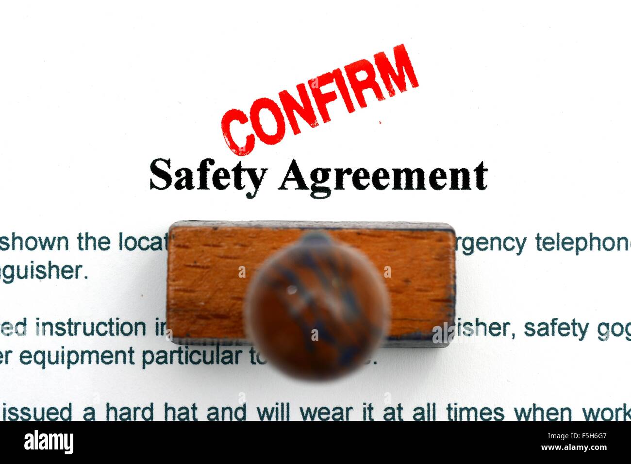 Safety agreement Stock Photo