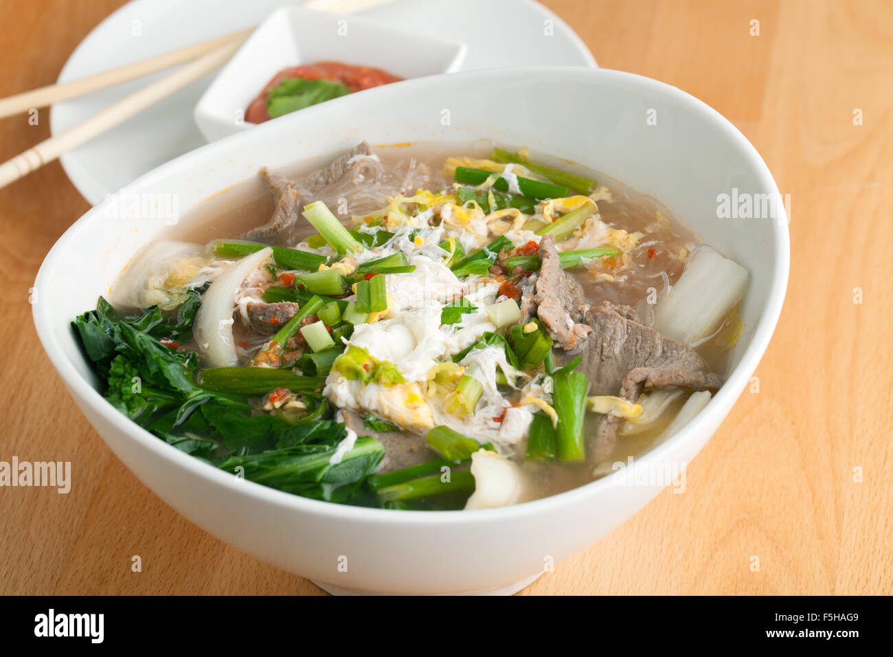 Thai Soup with Beef Stock Photo