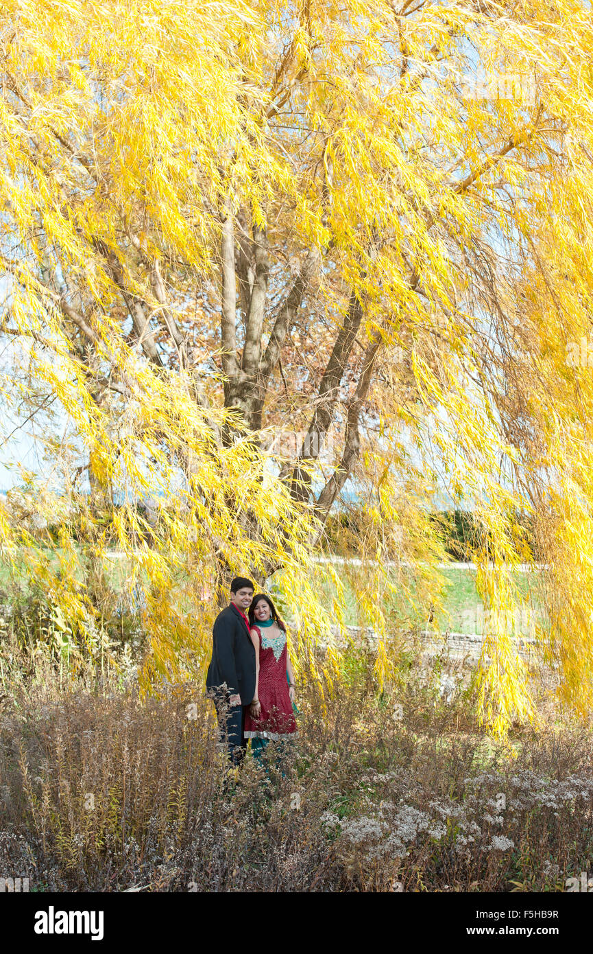 Happy Young Indian Couple Posing Stock Photo - Alamy
