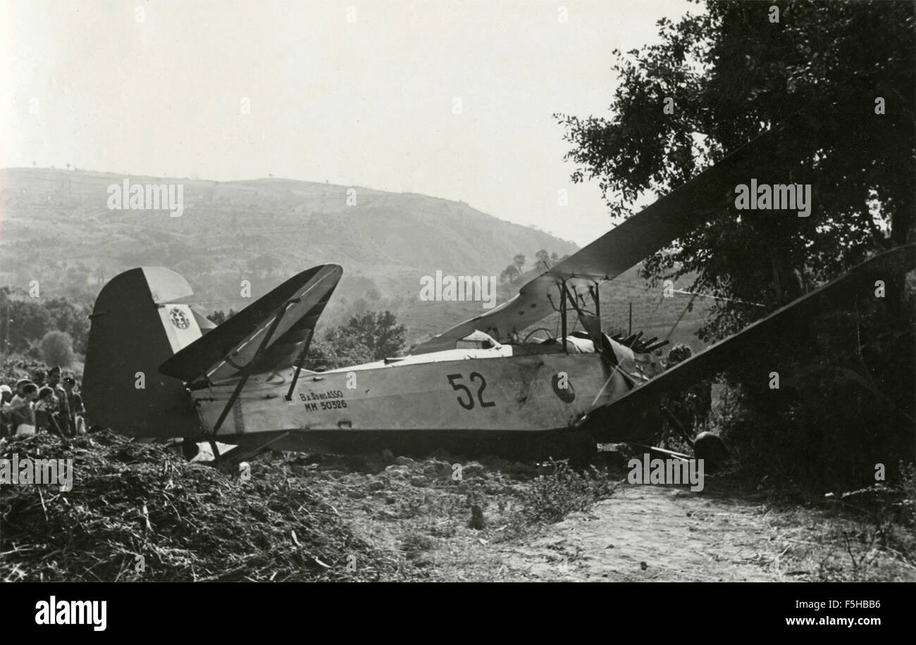 Plane crash without serious consequences, Italy Stock Photo Alamy