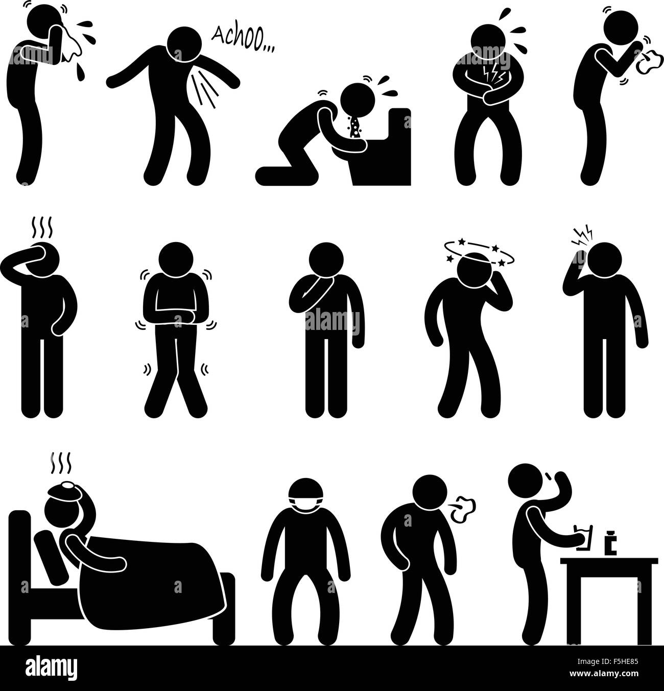 Sickness Illness Disease Symptom Stock Vector Image & Art Alamy