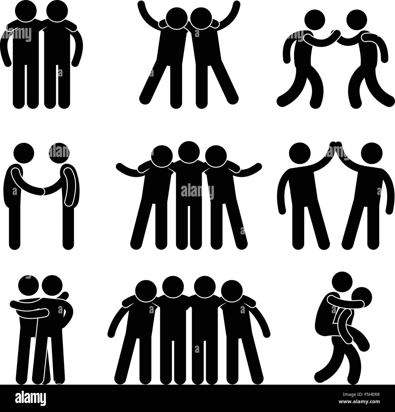 Friendship Cheering Black And White Stock Photos Images Alamy
