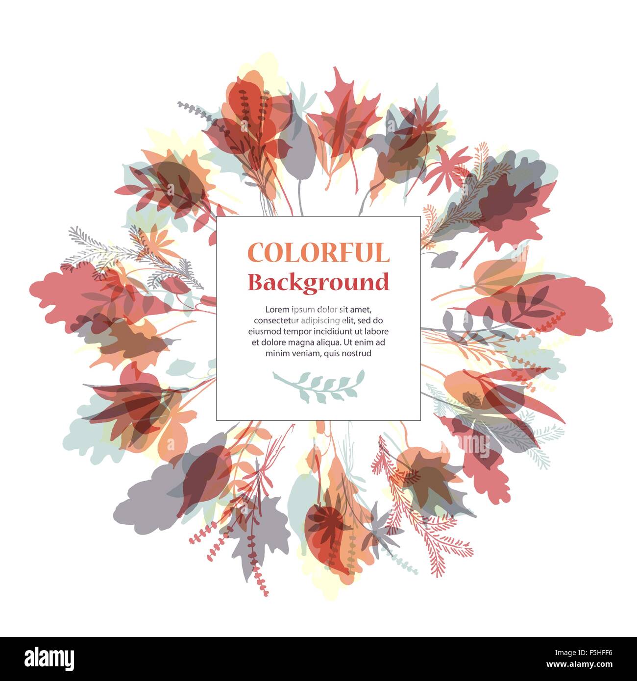 Autumnal round frame. Wreath of autumn leaves Stock Vector Image & Art ...