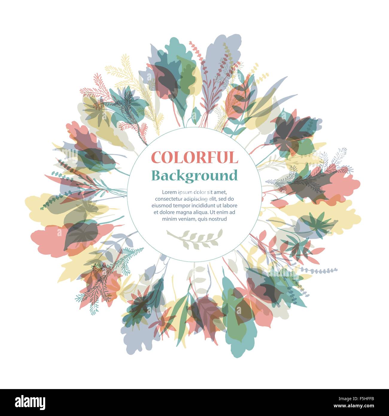 Autumnal round frame. Wreath of autumn leaves Stock Vector Image & Art ...