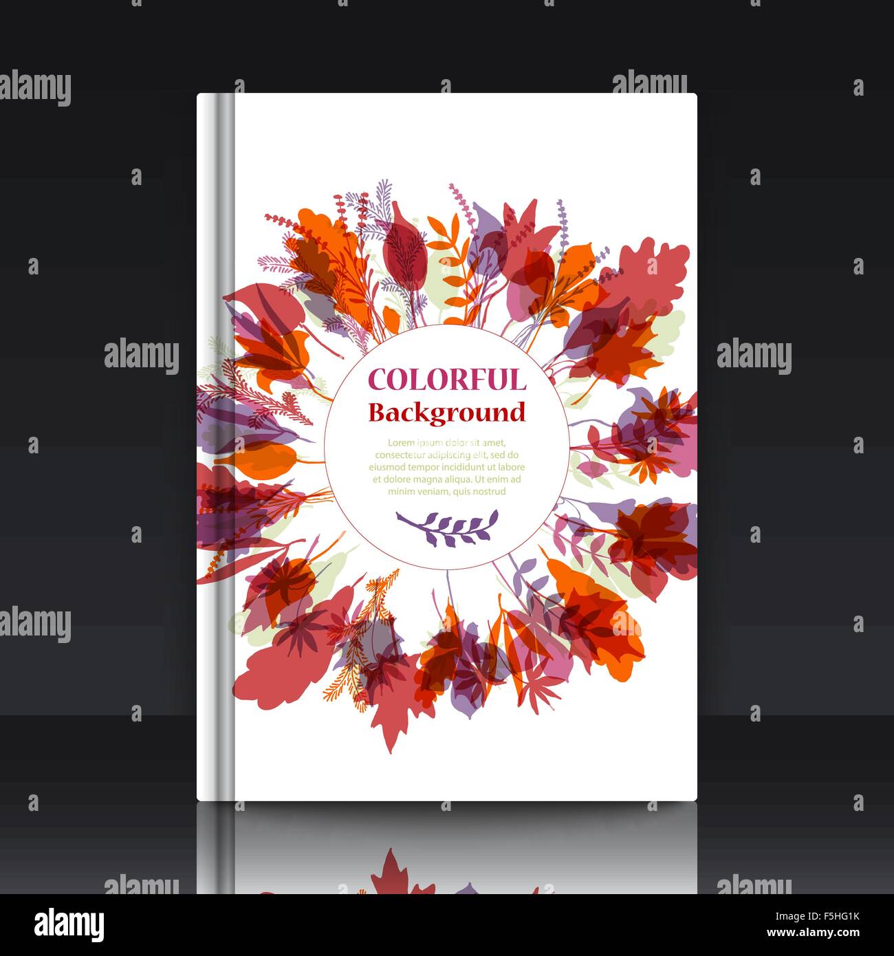 Autumnal round frame. Wreath of autumn leaves Stock Vector Image & Art ...