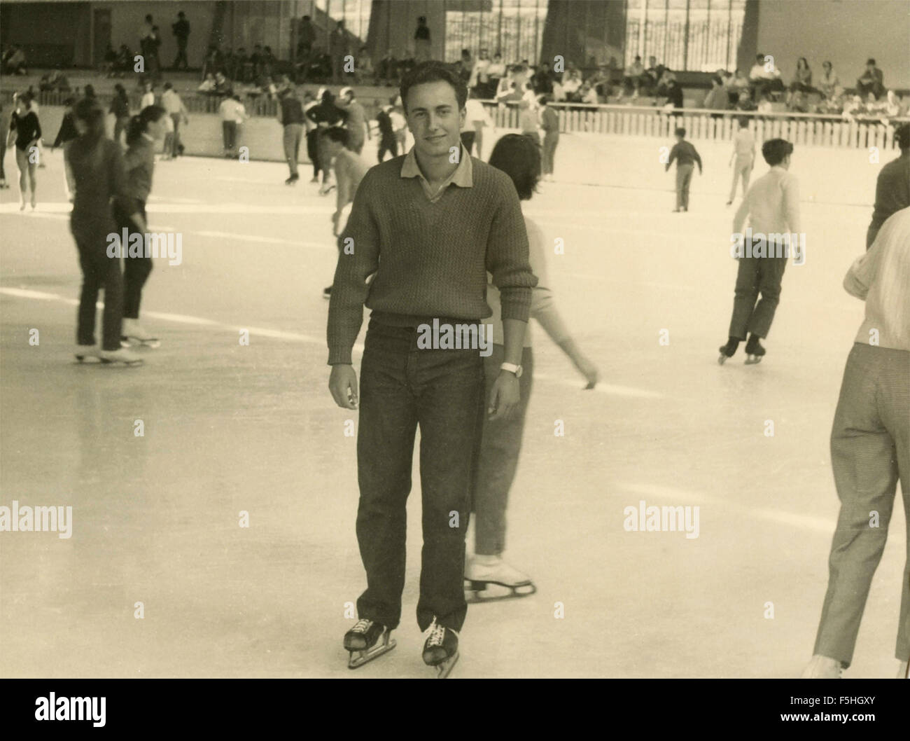 Ice skating, Italy Stock Photo Alamy