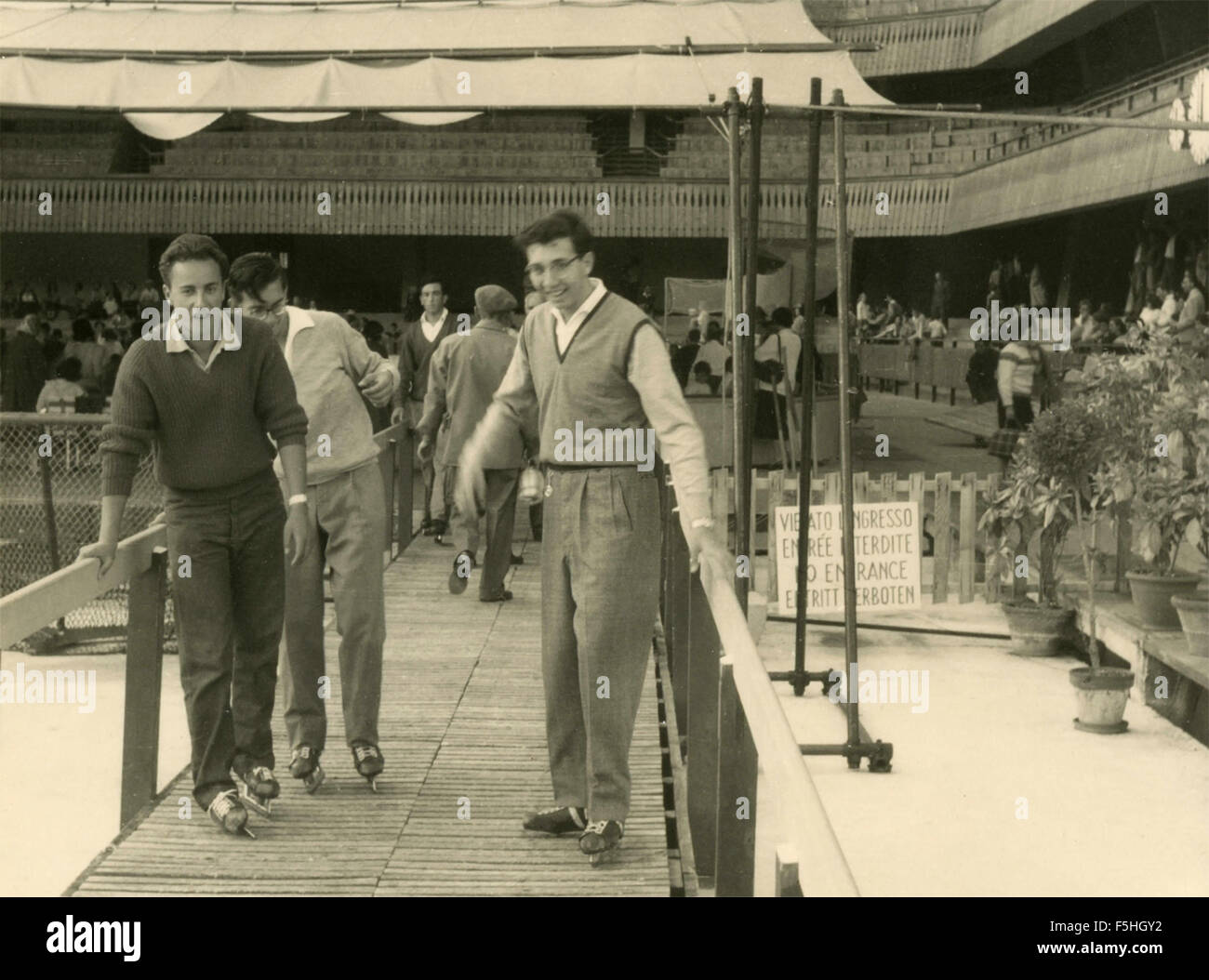 Ice skating, Italy Stock Photo Alamy