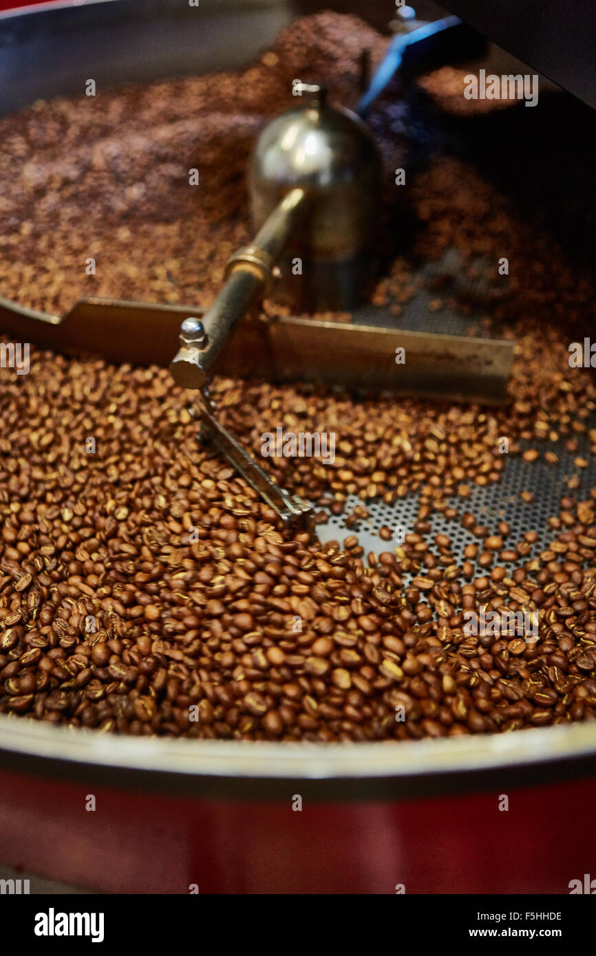 Freshly roasted coffee beans Stock Photo - Alamy