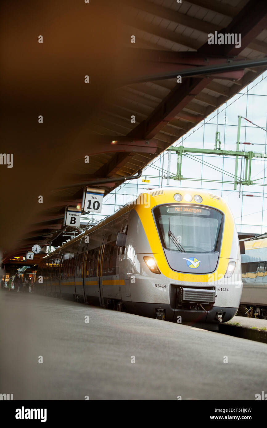 Sweden, Gothenburg, Train in station Stock Photo Alamy