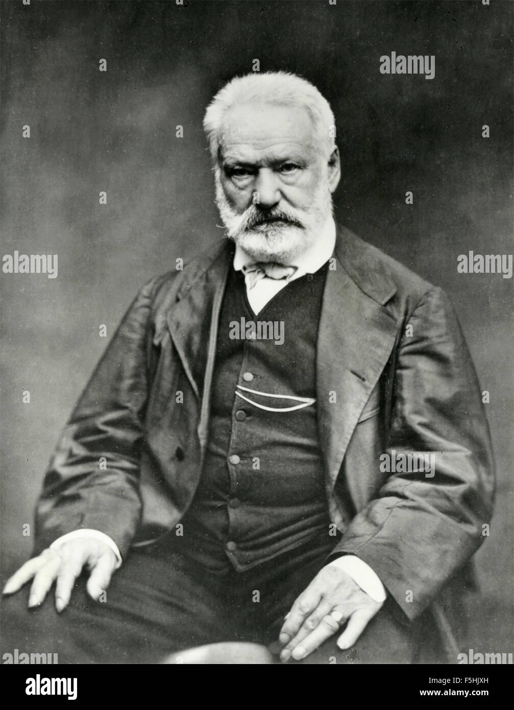 Portrait of the poet Victor Hugo Stock Photo