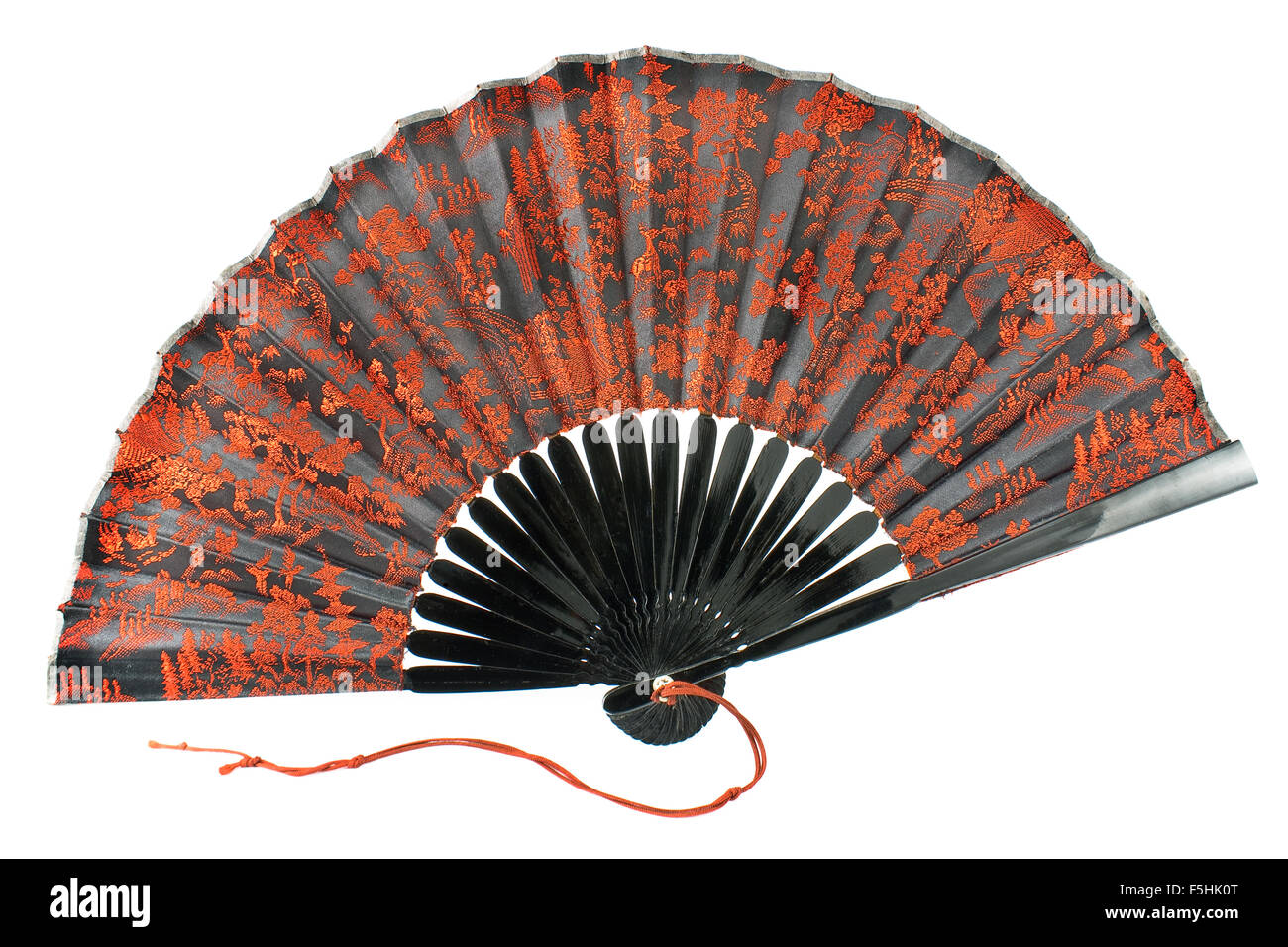 Japanese hand fan isolated on white Stock Photo Alamy