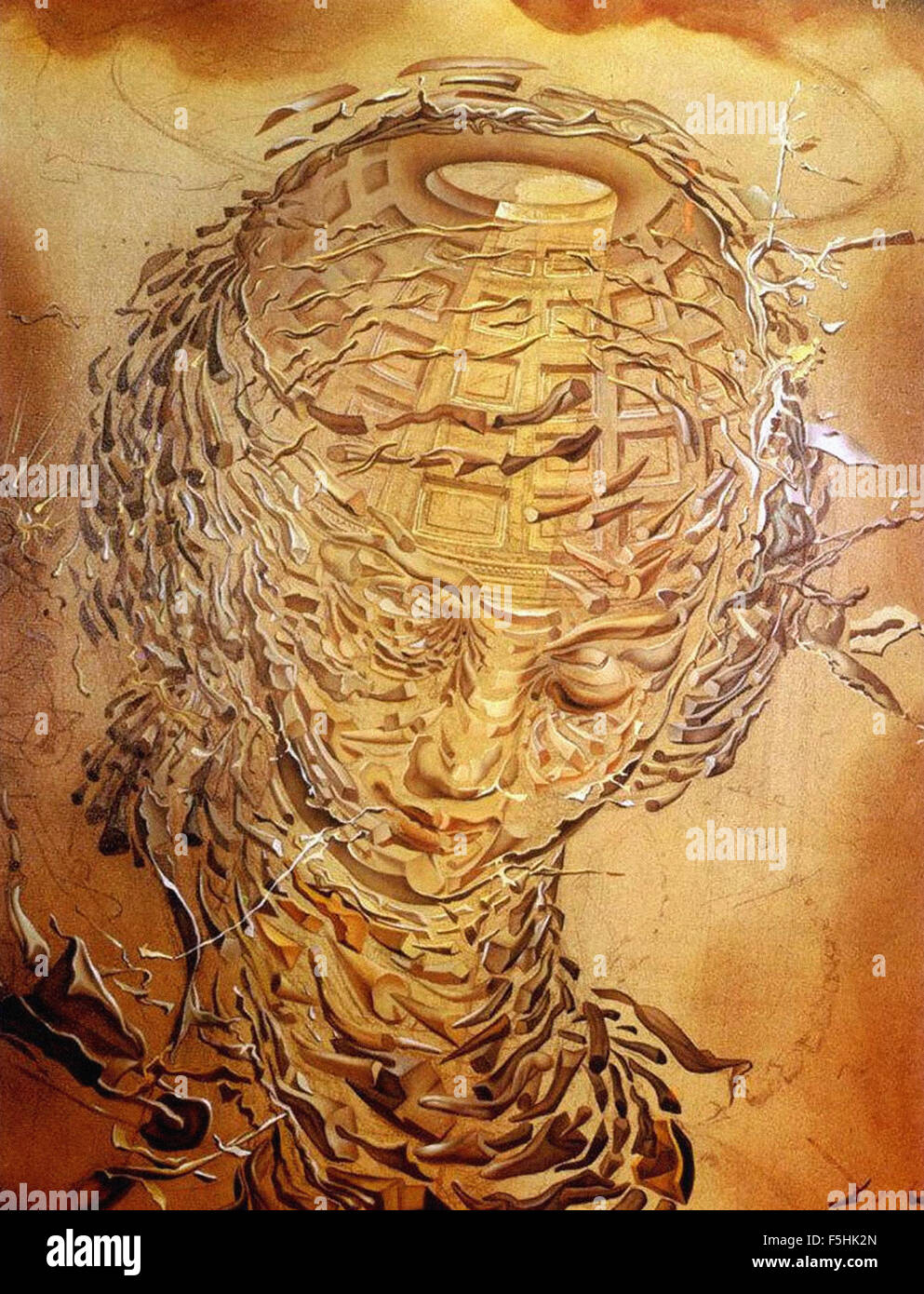 Salvador Dali Raphaelesque Head Exploding Stock Photo Alamy