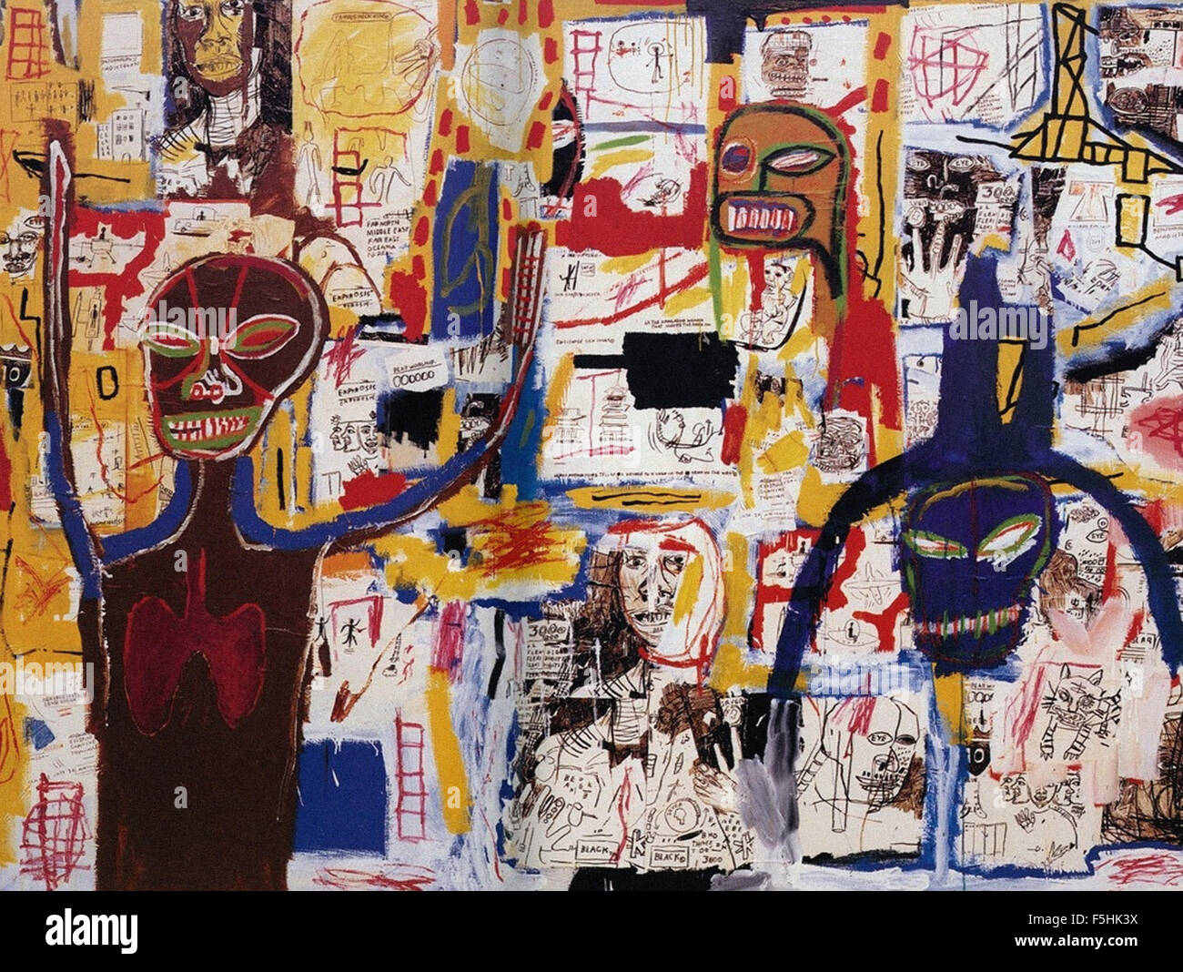 Jean Michel Basquiat - Famous Moon King Stock Photo