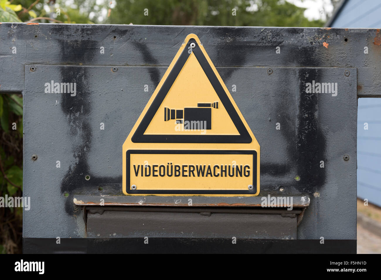 Berlin, Germany, sign video surveillance Stock Photo Alamy