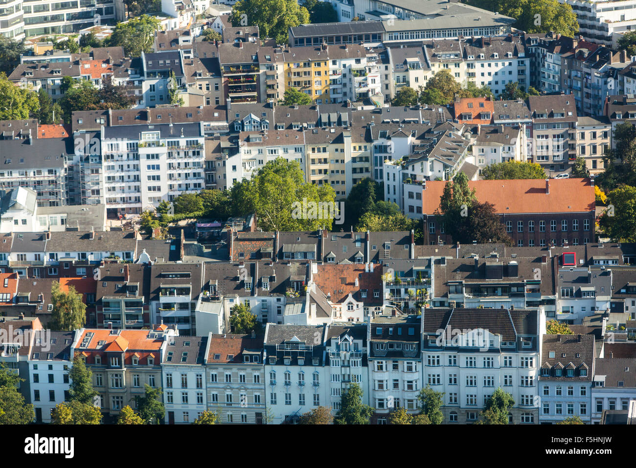 City of Düsseldorf, residential area, apartment houses, city center