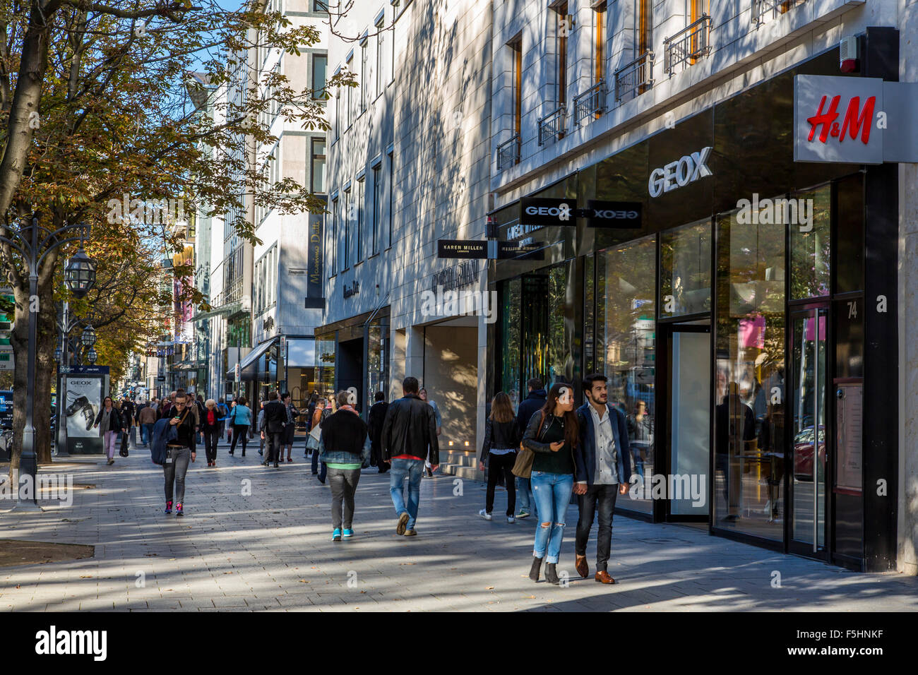 Königsallee, called Kö, noble central shopping street with many expensive brand stores and shops, Germany Photo - Alamy