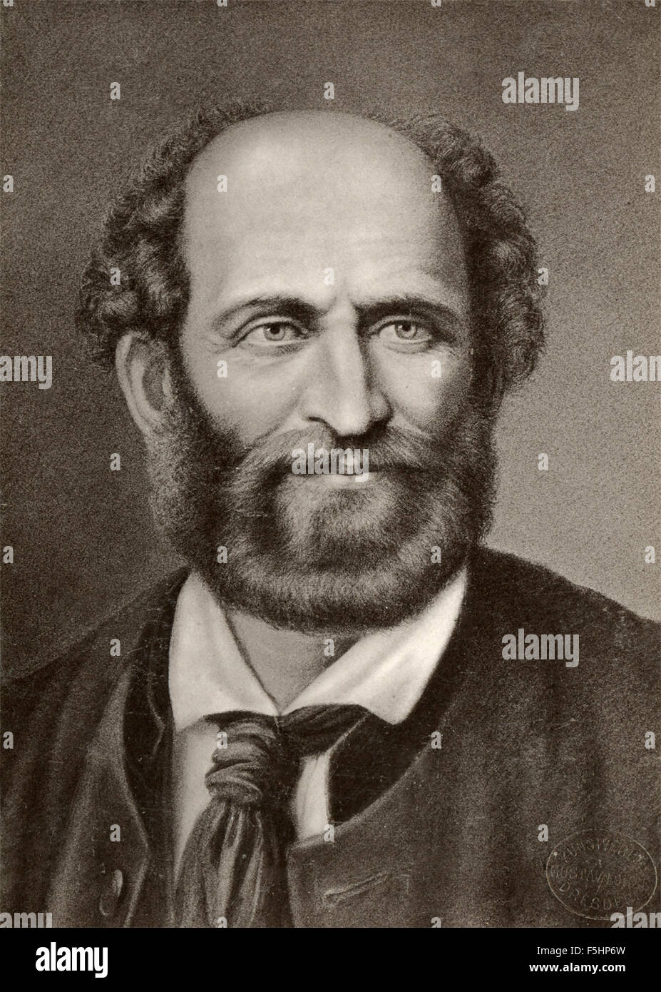 Portrait of the German writer and traveler Friedrich Gerstäcker Stock Photo