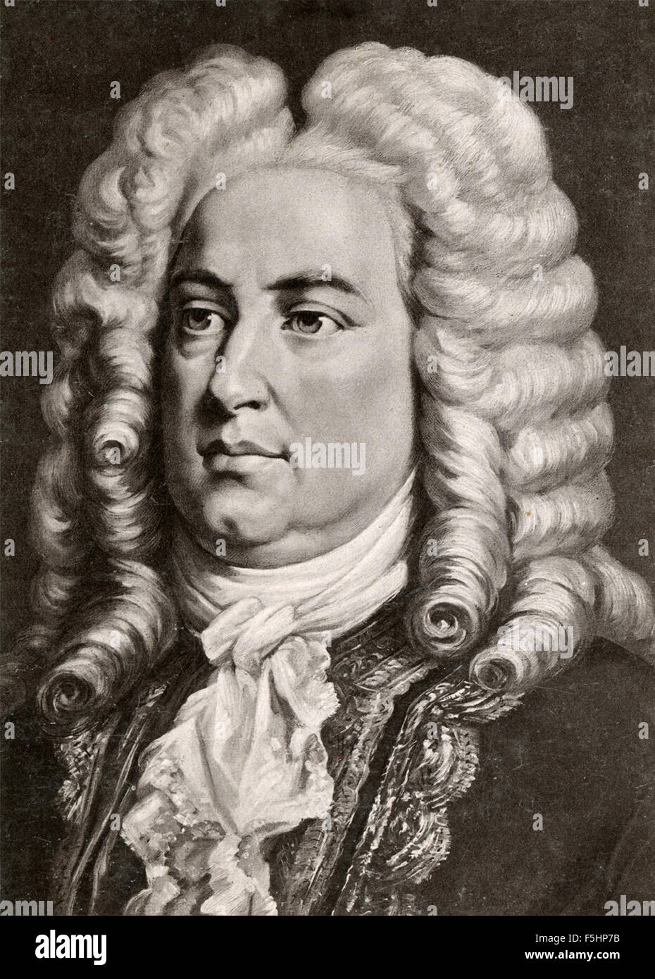 Portrait of German composer Friedrich Händel Stock Photo Alamy