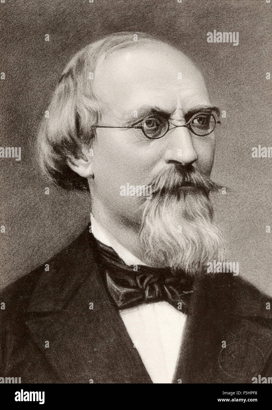 Portrait of the German writer Friedrich Martin von Bodenstedt Stock Photo