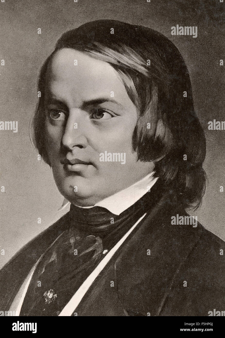 Portrait of German composer Robert Schumann Stock Photo