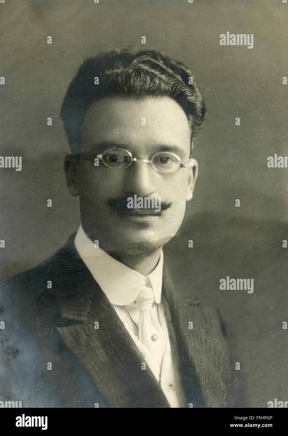Portrait of a man with glasses, Italy Stock Photo