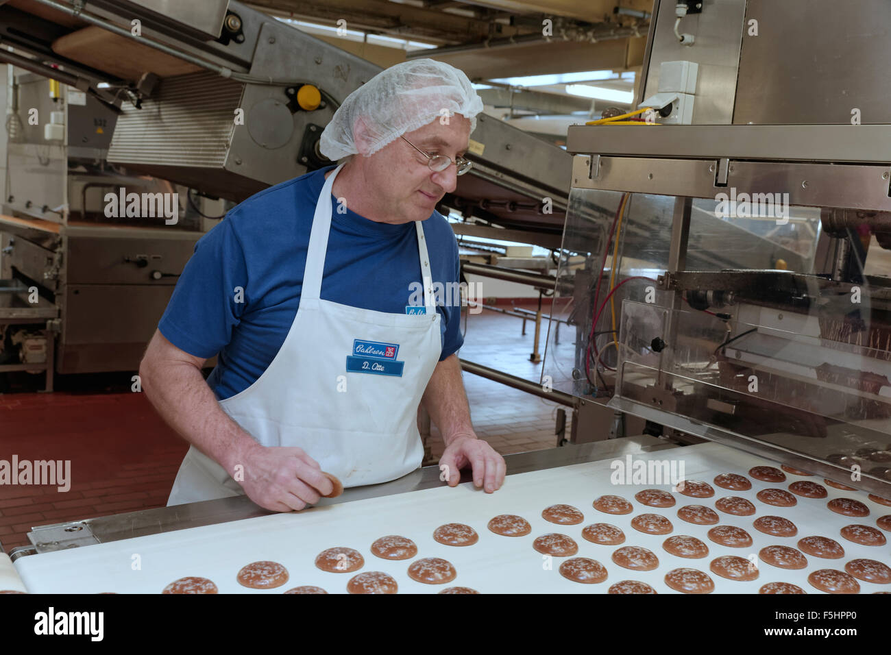Berlin, Germany, gingerbread production at Bahlsen Berlin Stock Photo