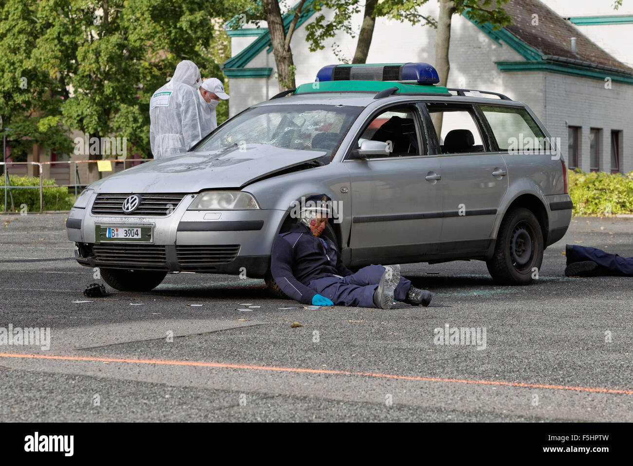 Berlin, Germany, Polizeiuebung terrorist attack Stock Photo