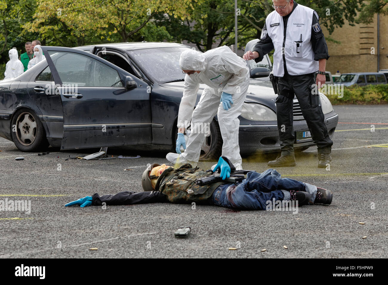 Berlin, Germany, Polizeiuebung terrorist attack Stock Photo