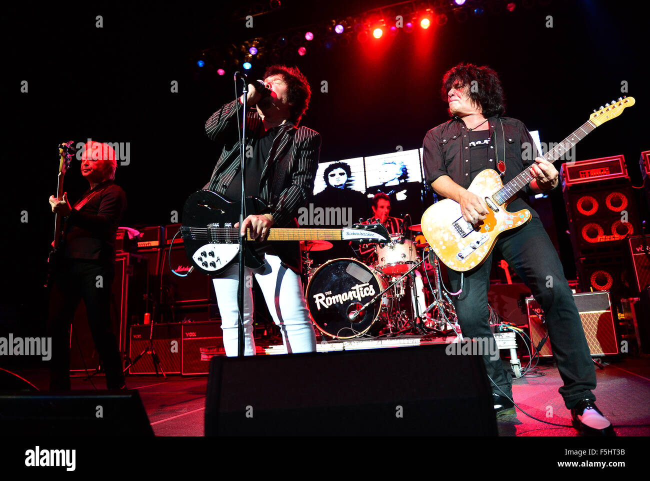 The Romantics performing at Hard Rock Live! in the Seminole Hard Rock Hotel & Casino  Featuring: Rich Cole, Wally Palmar, Brad Elvis, Mike Skill Where: Hollywood, Florida, United States When: 03 Sep 2015 Stock Photo