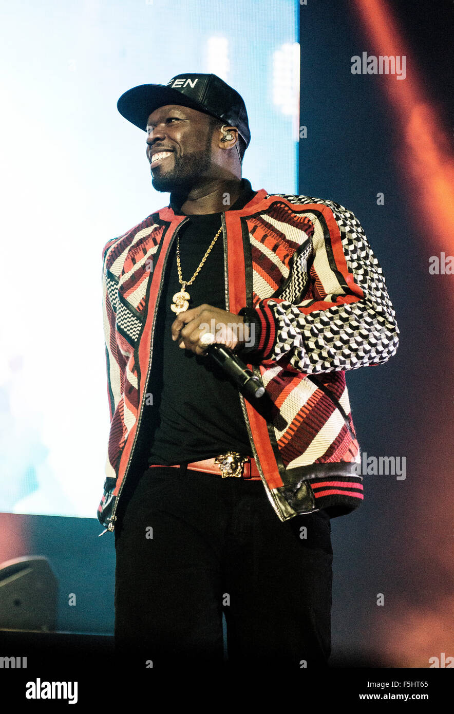Glasgow, Scotland, UK. 4th November, 2015. Rapper CURTIS Jackson aka 50 Cent , performs at The SSE Hydro on November 4, 2015 in Glasgow, Scotland. Credit:  Sam Kovak/Alamy Live News Stock Photo