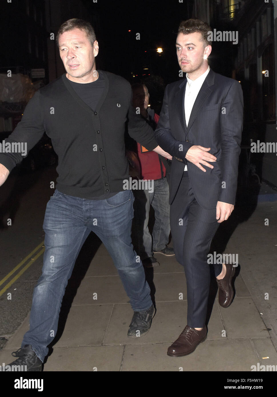 Celebrities leaving the Groucho Club Featuring: Sam Smith Where: London ...