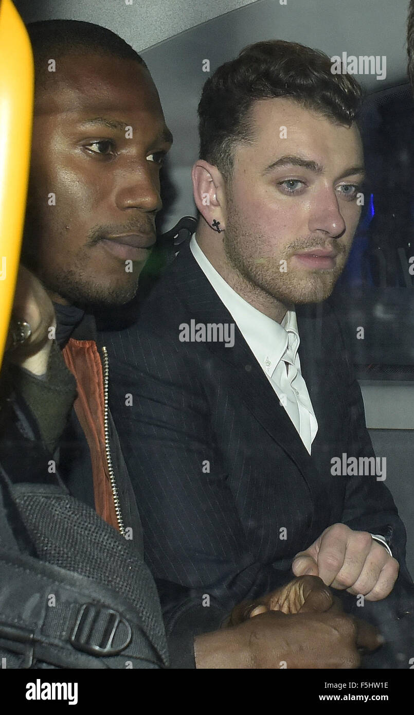 Celebrities leaving the Groucho Club Featuring: Sam Smith Where: London ...