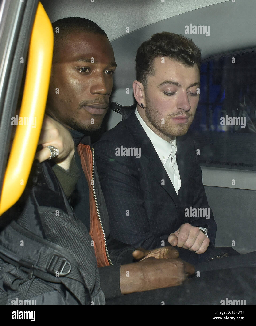 Celebrities leaving the Groucho Club Featuring: Sam Smith Where: London ...