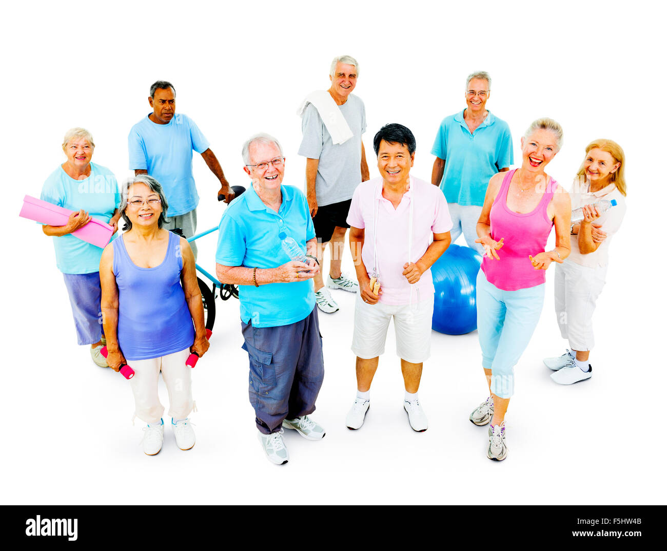 Senior Adult Exercise Activity Healthy Workout Concept Stock Photo