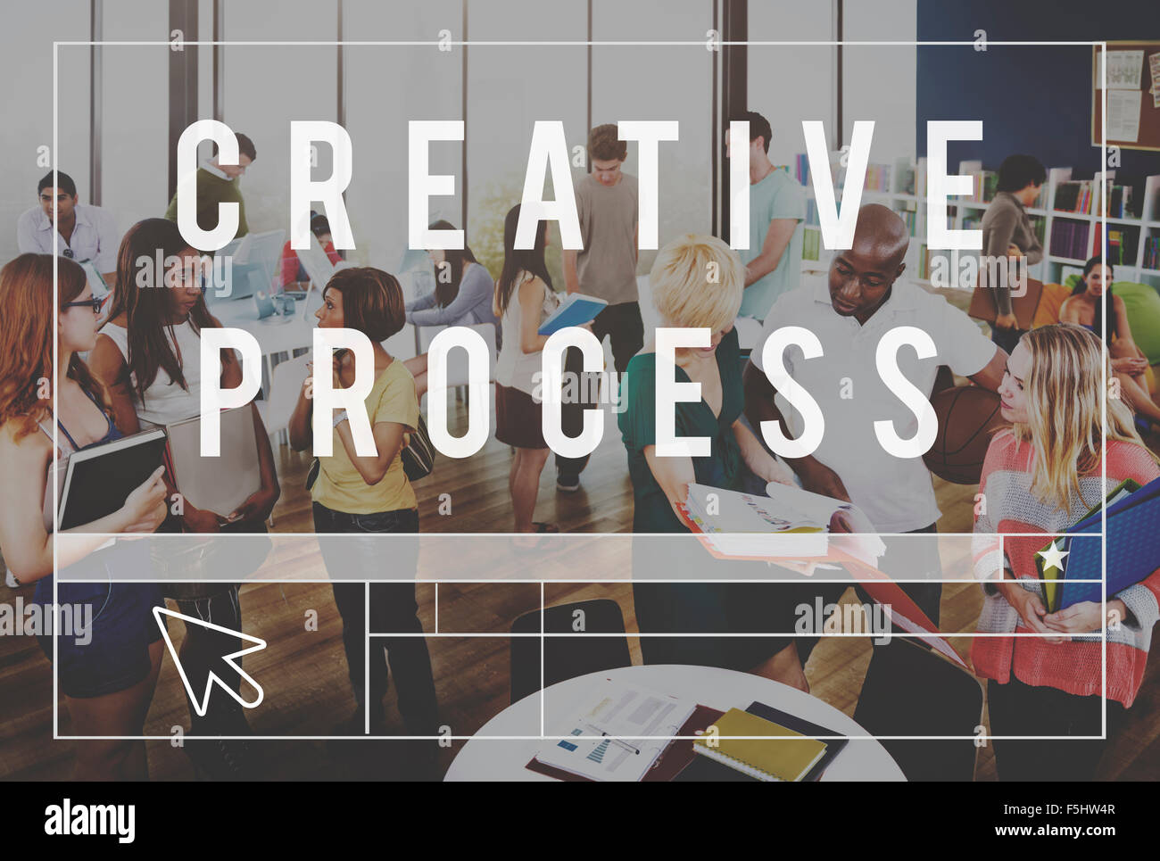 Creative Process Design Brainstorm Thinking Vision Ideas Concept Stock ...