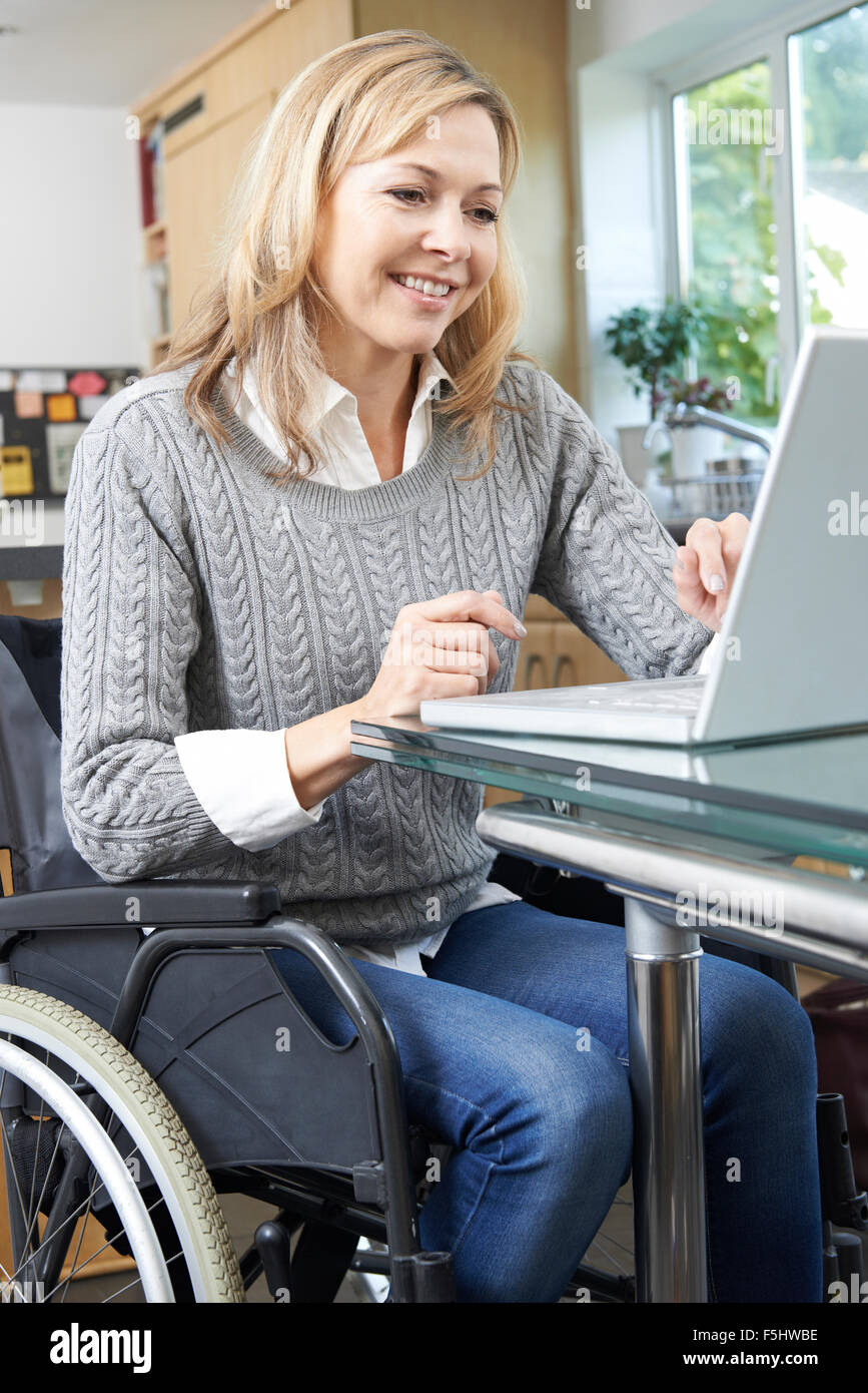Mature woman in wheelchair in hi-res stock photography and images - Alamy