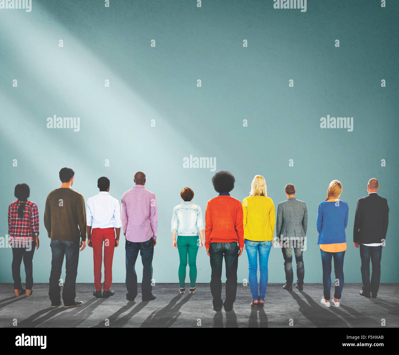 Group of People Standing Rear View Concept Stock Photo - Alamy