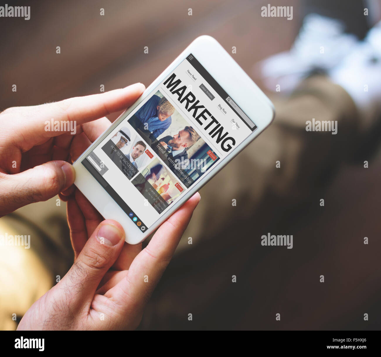 Man Using Smartphone Application Technology Concept Stock Photo - Alamy