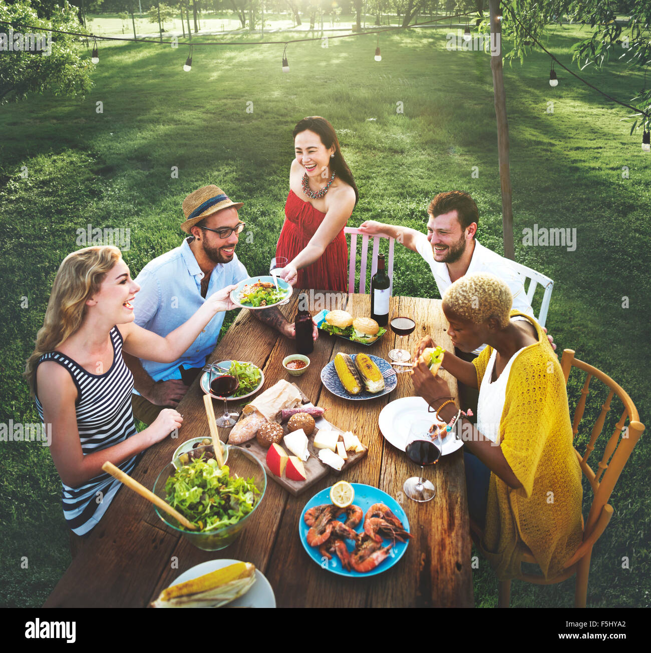 Diverse People Party Togetherness Friendship Concept Stock Photo - Alamy