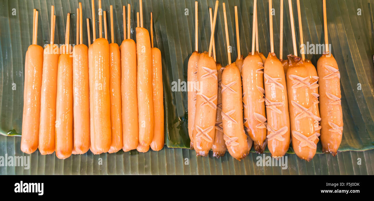 Hotdog sold in food stores at Food Festival Stock Photo