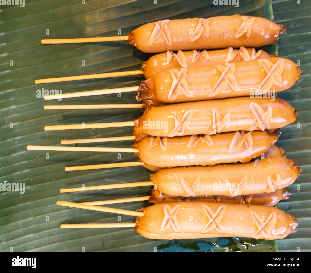 Hotdog sold in food stores at Food Festival Stock Photo