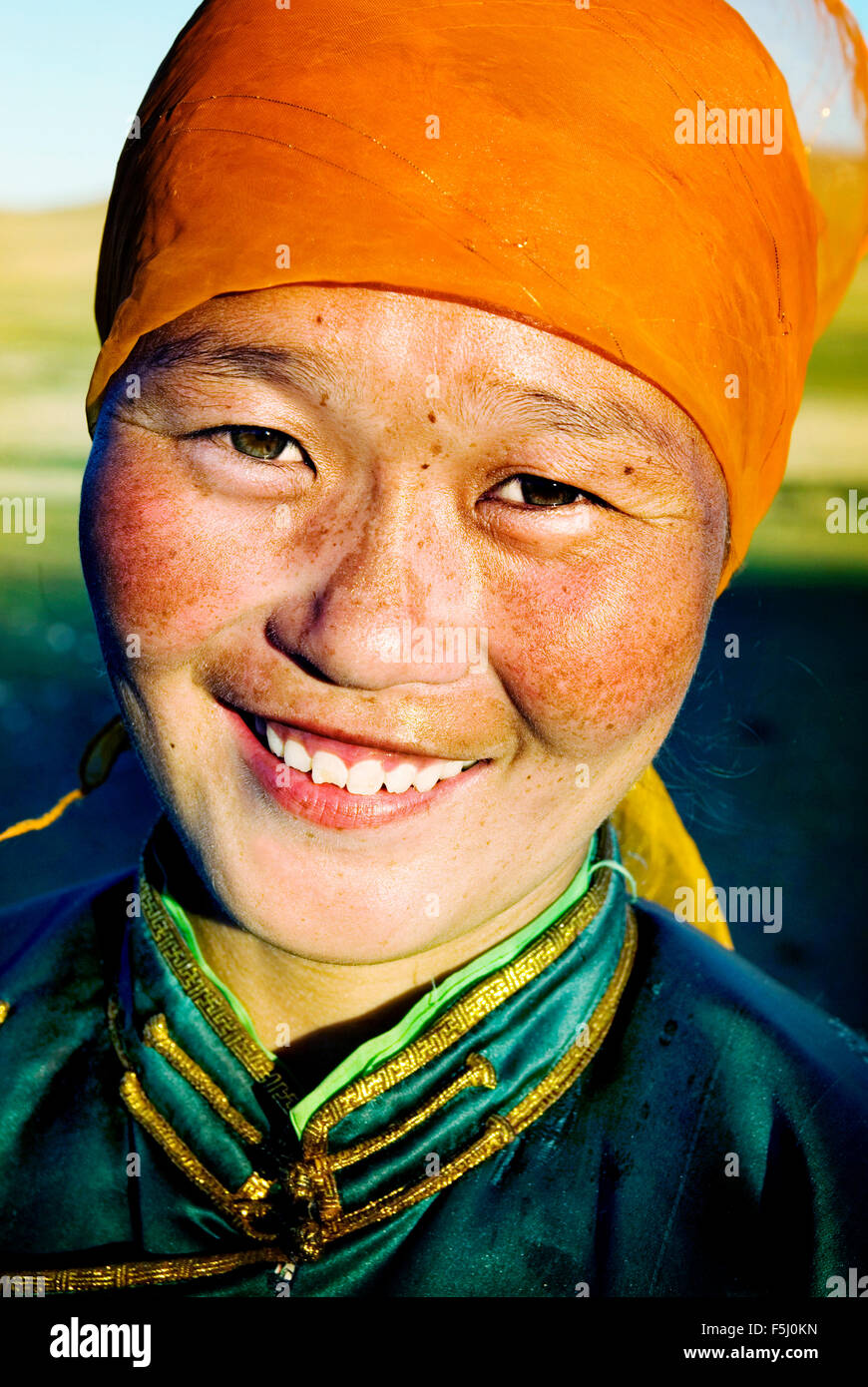 Mongolian Woman in Traditional Dress Concept Stock Photo - Alamy