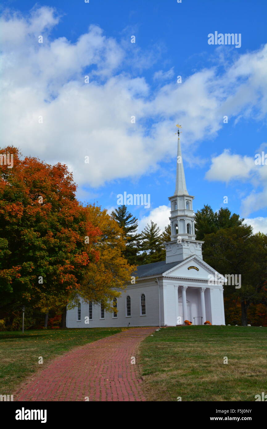 Martha Mary Chapel. Located in Sudbury, Massachusetts in Autumn Stock Photo