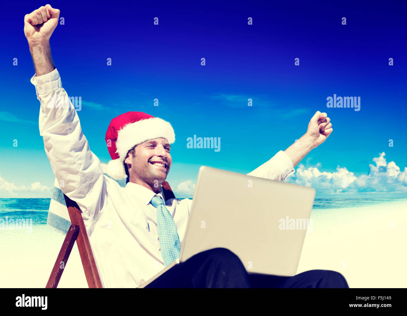 Businessman santa hat hi-res stock photography and images - Alamy