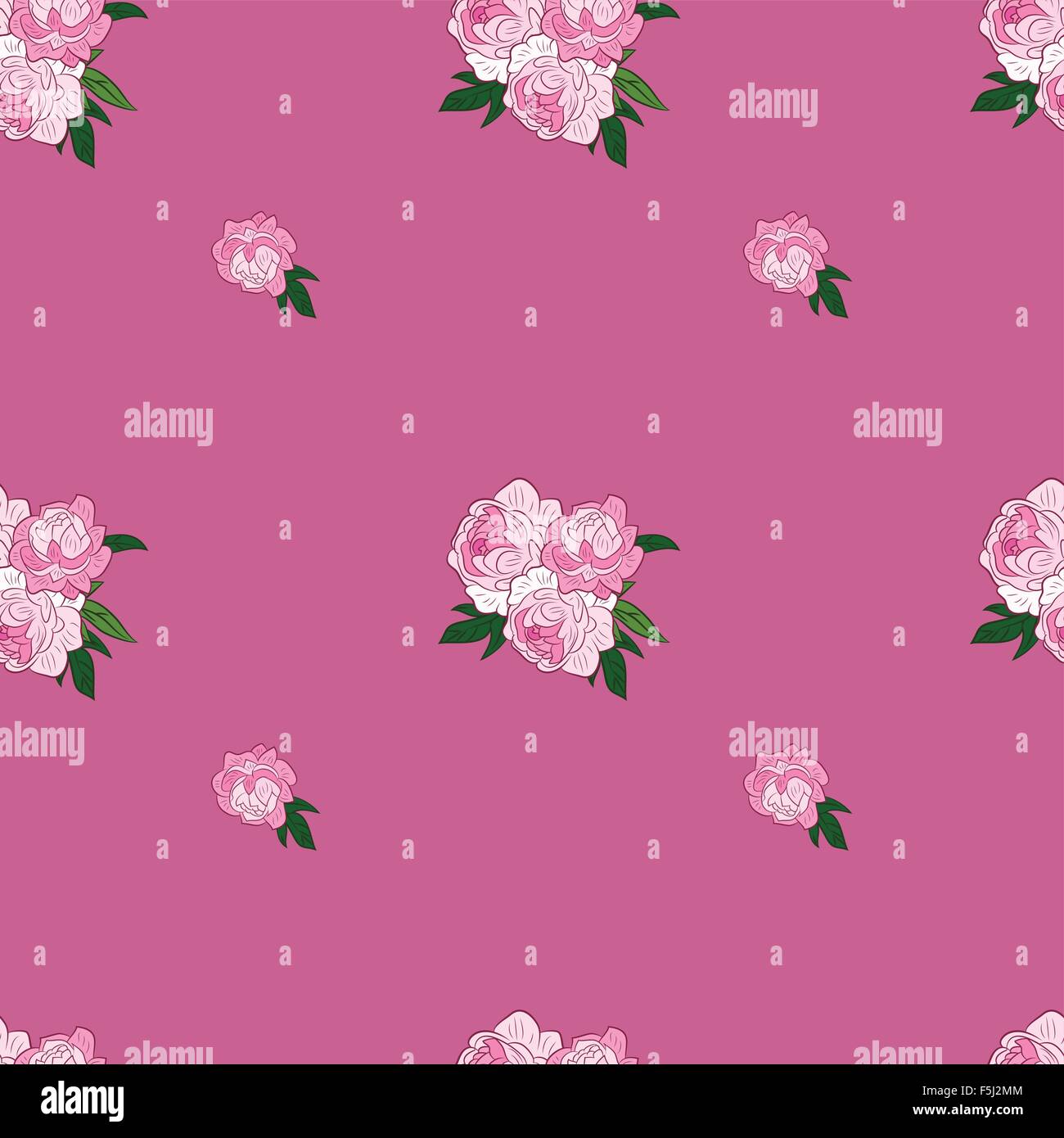 Seamless pattern with pink peonies Stock Vector Image & Art - Alamy