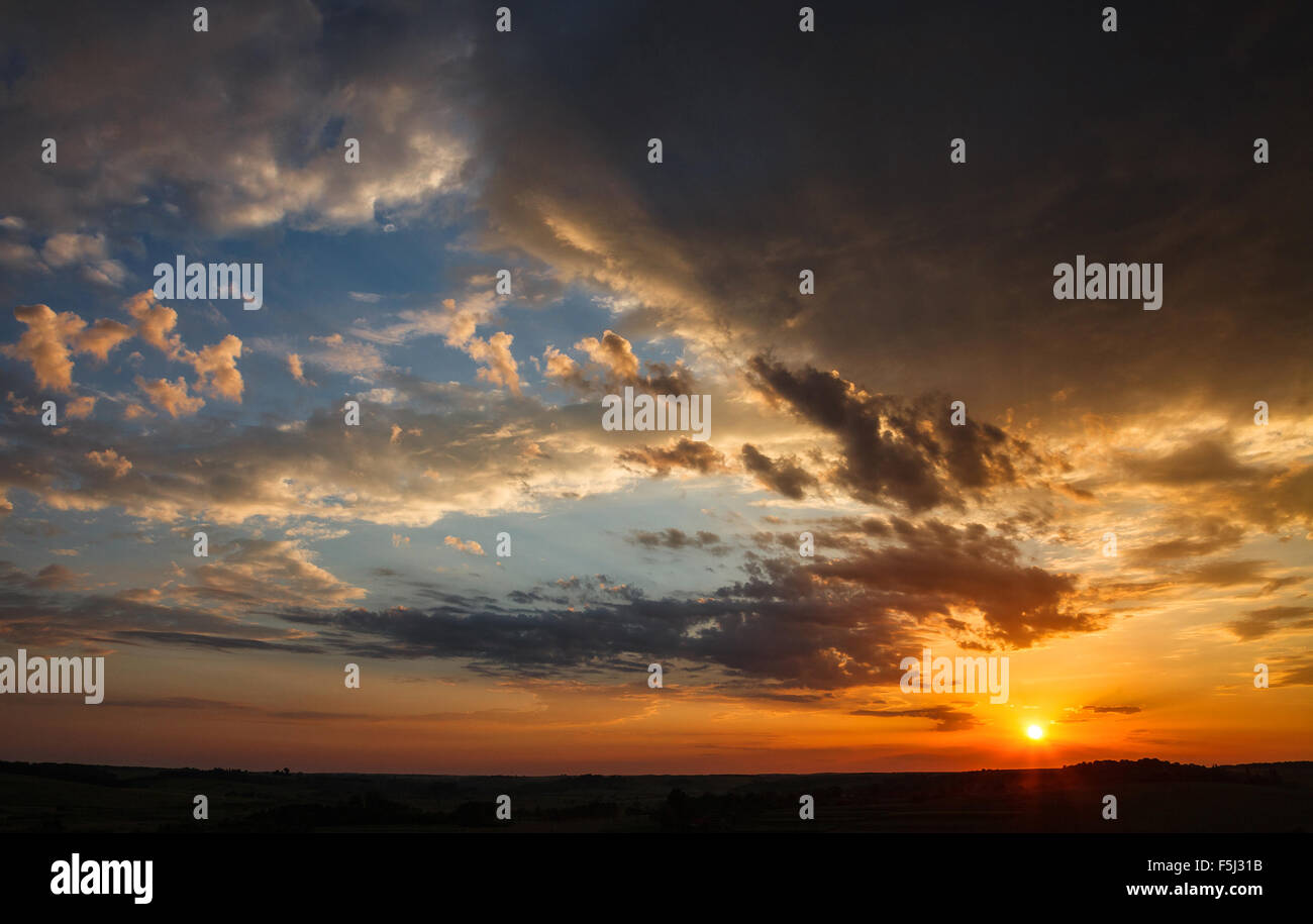 Dramatic sunset sky Stock Photo