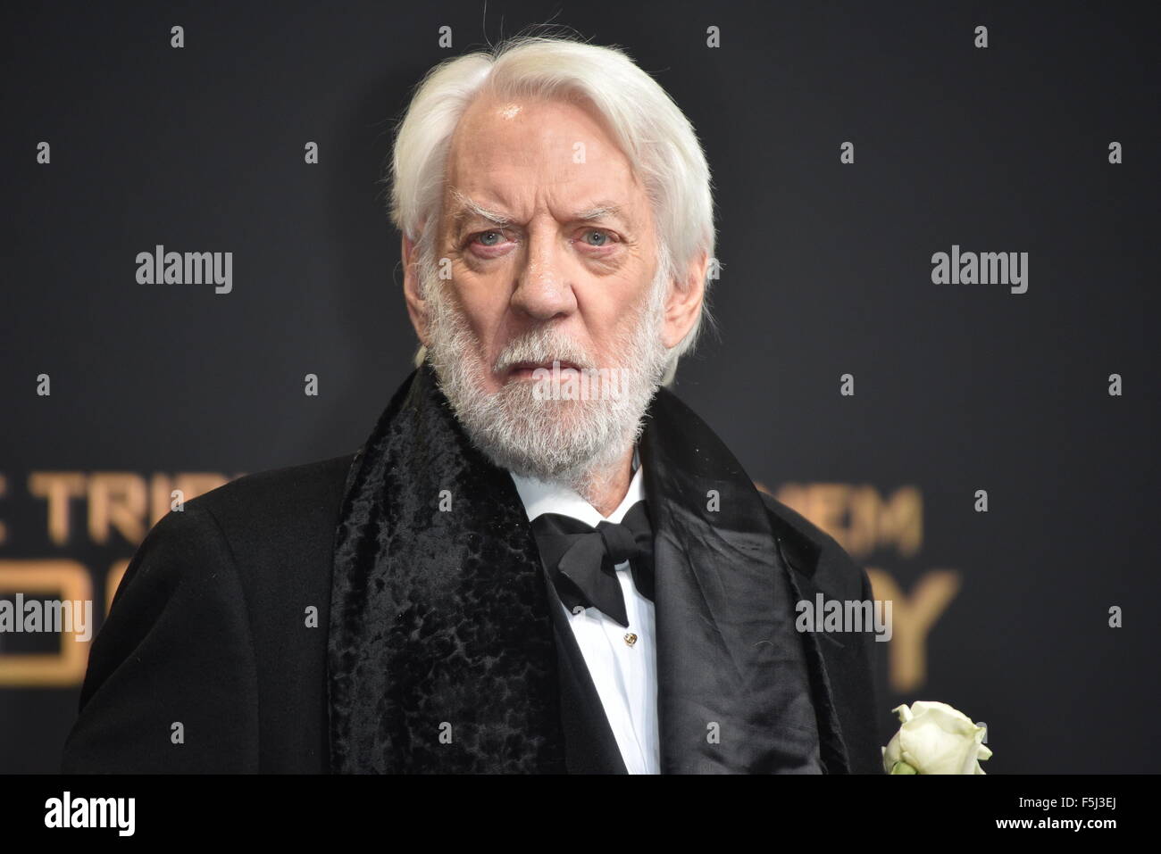 Donald Sutherland attends to the Premiere of 'The Hunger Games: Mockingjay - Part 2' at the Sony Center CineStar in Berlin, Germany. On November 04, 2015./picture alliance Stock Photo